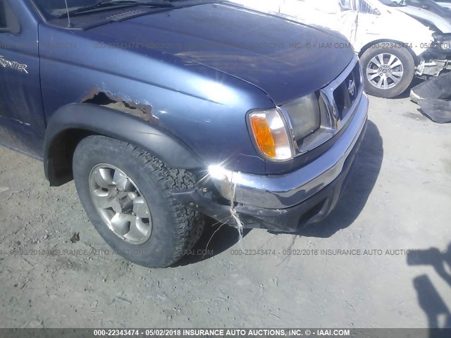 1N6ED26Y0YC317237 - 2000 NISSAN FRONTIER KING CAB XE/KING CAB SE BLUE photo 6