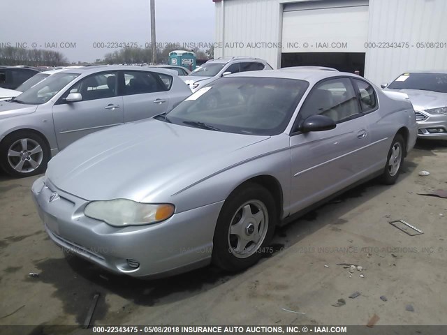 2G1WW12EX39296705 - 2003 CHEVROLET MONTE CARLO LS ვერცხლისფერი ფოტო 2