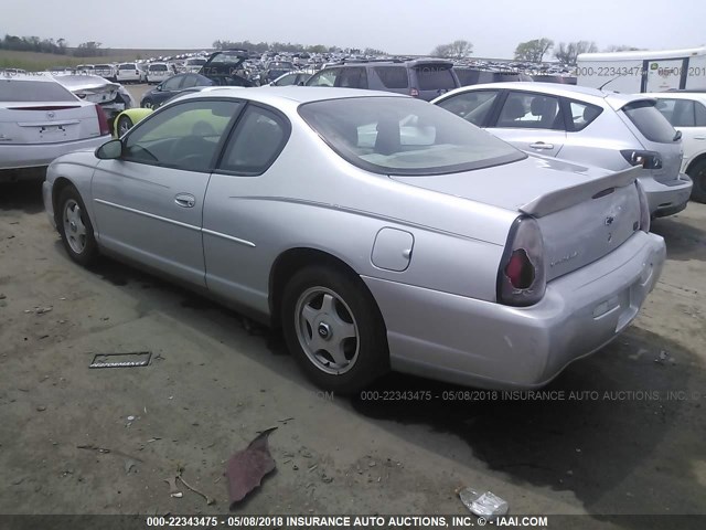2G1WW12EX39296705 - 2003 CHEVROLET MONTE CARLO LS ვერცხლისფერი ფოტო 3