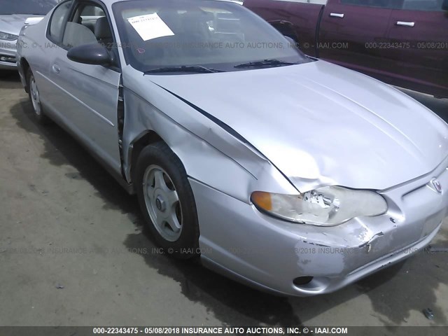 2G1WW12EX39296705 - 2003 CHEVROLET MONTE CARLO LS ვერცხლისფერი ფოტო 6