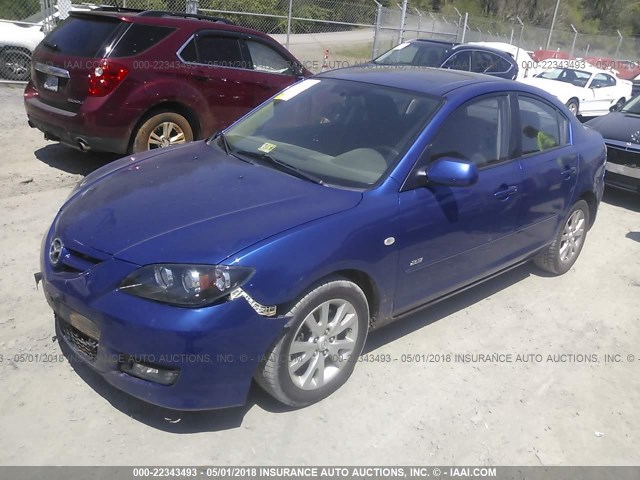 JM1BK323981785314 - 2008 MAZDA 3 S BLUE photo 2