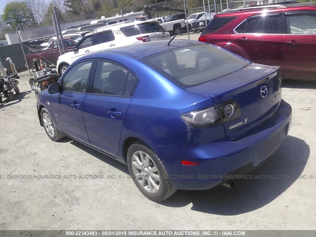 JM1BK323981785314 - 2008 MAZDA 3 S BLUE photo 3