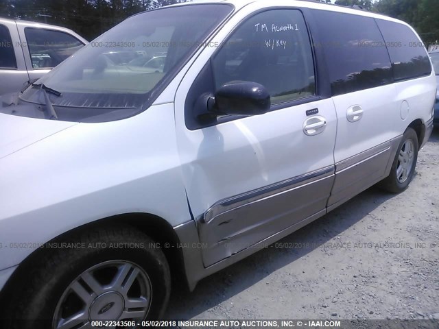 2FMZA53452BA53080 - 2002 FORD WINDSTAR SEL WHITE photo 6