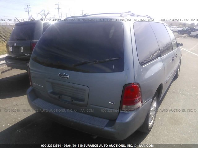 2FMZA51654BA18126 - 2004 FORD FREESTAR SE BLUE photo 4