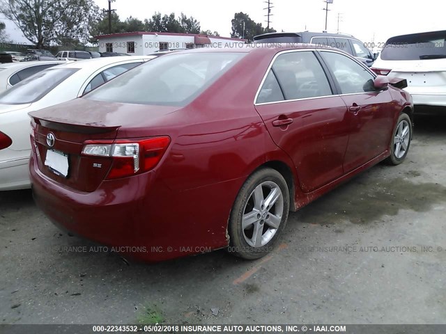 4T1BF1FK7DU665171 - 2013 TOYOTA CAMRY L/SE/LE/XLE 红色 照片 4
