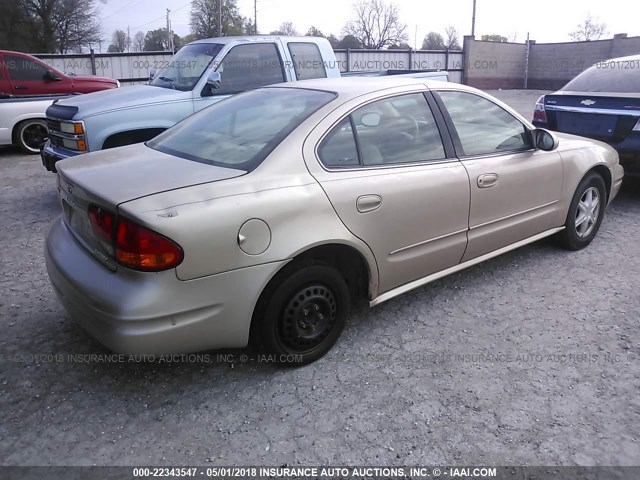 1G3NL52T71C212038 - 2001 OLDSMOBILE ALERO GL GOLD photo 4