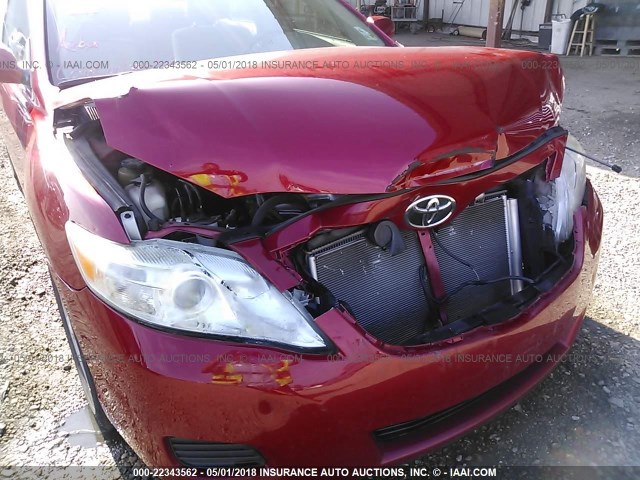 4T4BF3EK7AR067970 - 2010 TOYOTA CAMRY SE/LE/XLE 红色 照片 6