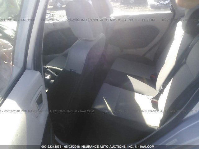 3FADP4AJ9DM202940 - 2013 FORD FIESTA S SILVER photo 8