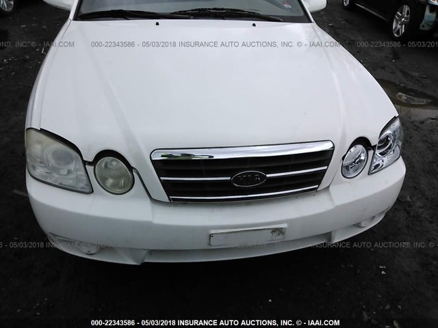 KNAGD126665458077 - 2006 KIA OPTIMA LX/EX WHITE photo 6