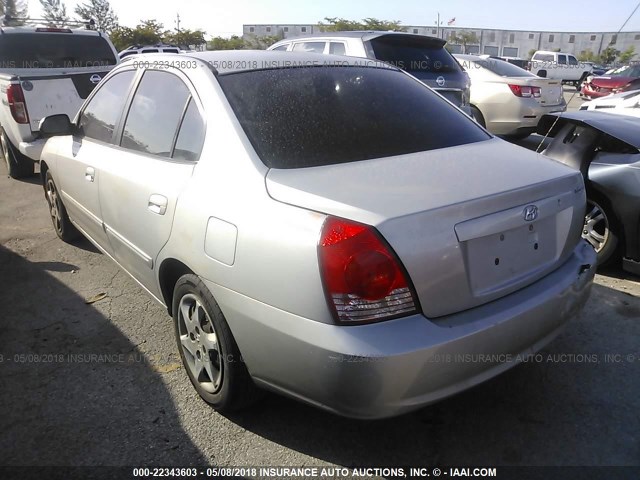 KMHDN46D96U248202 - 2006 HYUNDAI ELANTRA GLS/GT/LIMITED SILVER photo 3