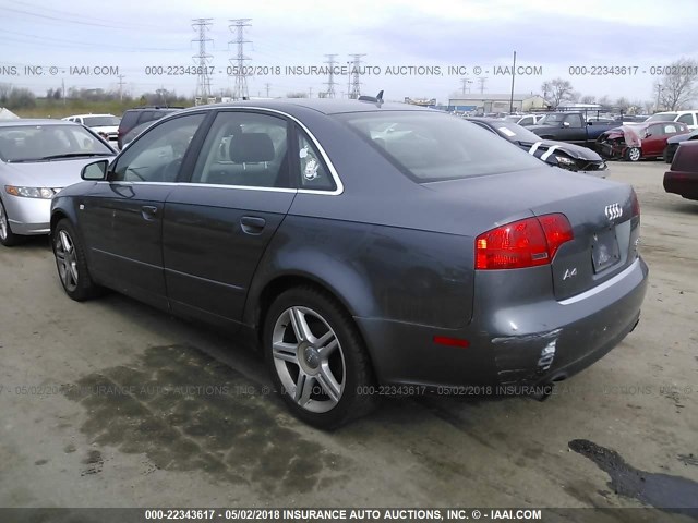 WAUDF78E96A227373 - 2006 AUDI A4 2.0T QUATTRO GRAY photo 3