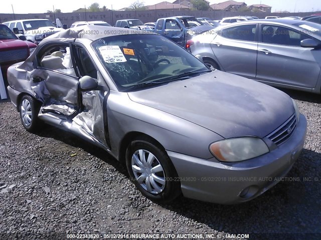 KNAFB121635223843 - 2003 KIA SPECTRA LS TAN photo 1