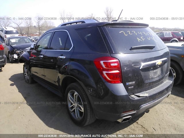 2GNFLGE30G6234824 - 2016 CHEVROLET EQUINOX LTZ Սև լուսանկար 3