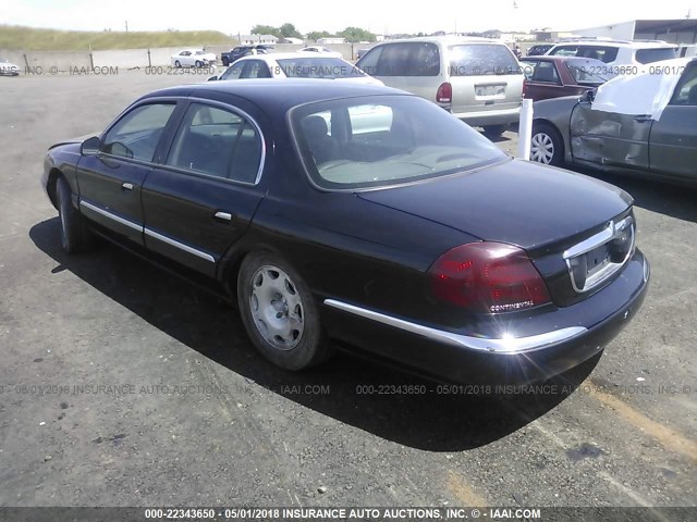 1LNFM97V6WY697541 - 1998 LINCOLN CONTINENTAL  BLACK photo 3