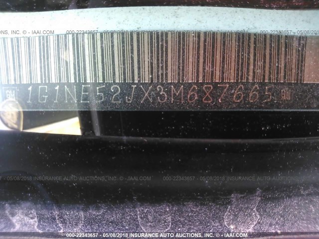 1G1NE52JX3M687665 - 2003 CHEVROLET MALIBU LS თეთრი ფოტო 9