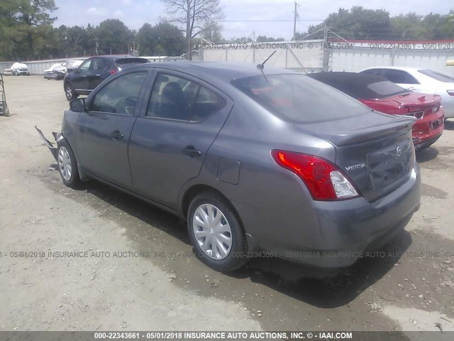 3N1CN7AP2JL802933 - 2018 NISSAN VERSA S/S PLUS/SV/SL GRAY photo 3