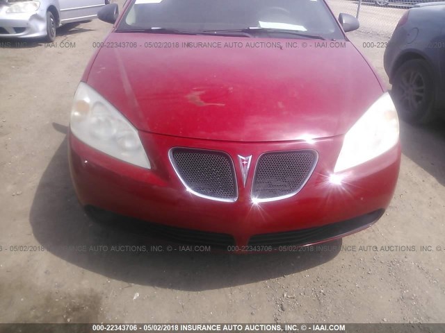 1G2ZG58N674203983 - 2007 PONTIAC G6 SE RED photo 6