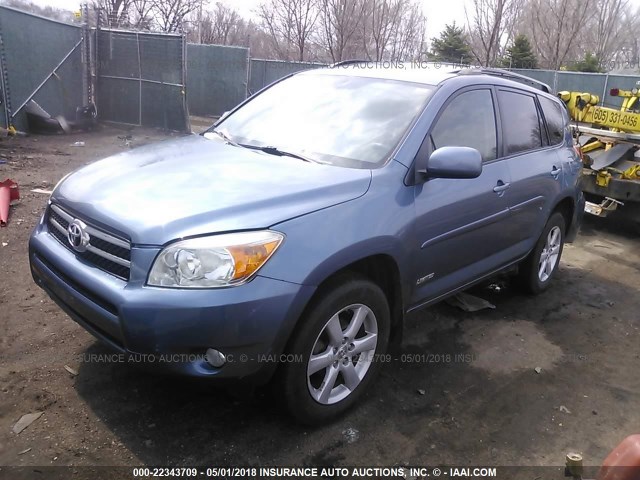 JTMBD31V575078571 - 2007 TOYOTA RAV4 LIMITED BLUE photo 2