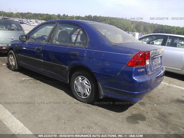 1HGES16365L005945 - 2005 HONDA CIVIC DX VP Mavi foto 3