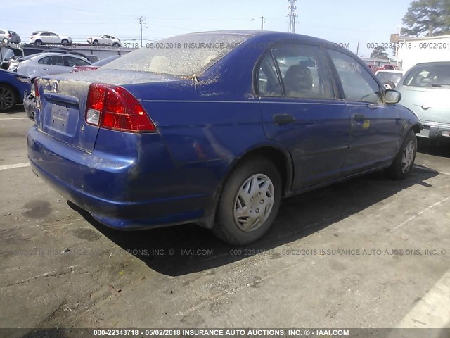 1HGES16365L005945 - 2005 HONDA CIVIC DX VP Mavi foto 4