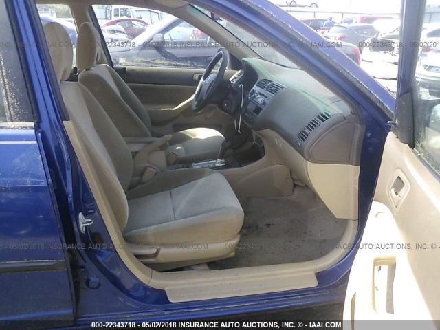 1HGES16365L005945 - 2005 HONDA CIVIC DX VP Mavi foto 5