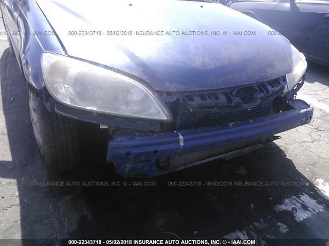 1HGES16365L005945 - 2005 HONDA CIVIC DX VP Mavi foto 6