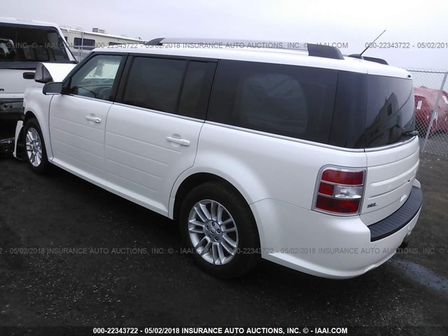 2FMHK6C86EBD09054 - 2014 FORD FLEX SEL WHITE photo 3