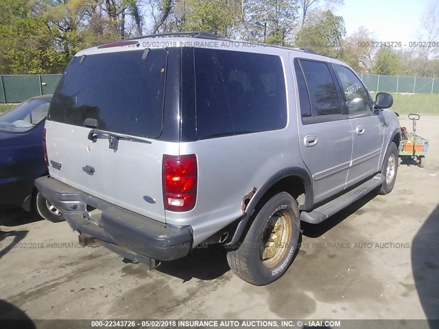 1FMPU16L81LA54460 - 2001 FORD EXPEDITION XLT SILVER photo 4