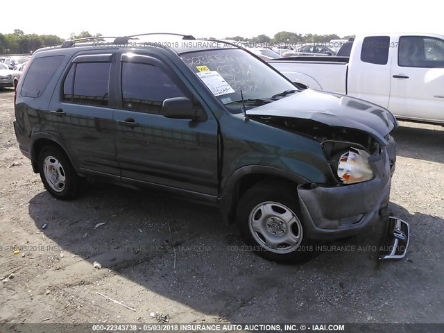 JHLRD784X2C017341 - 2002 HONDA CR-V LX GREEN photo 1