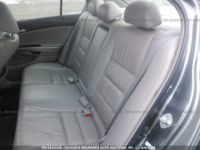 1HGCP36878A062347 - 2008 HONDA ACCORD EXL GRAY photo 8