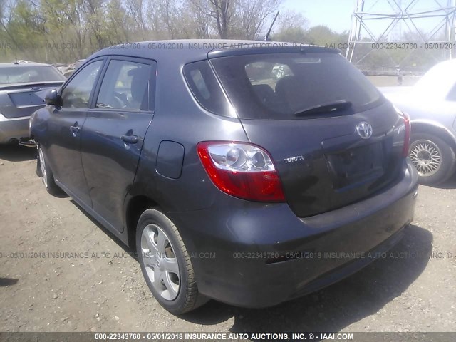 2T1KU40E89C045089 - 2009 TOYOTA COROLLA MATRIX  GRAY photo 3