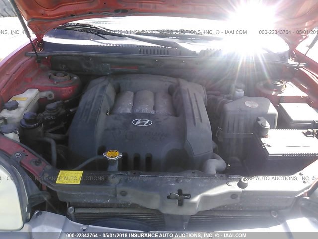 KM8SC73D63U525578 - 2003 HYUNDAI SANTA FE GLS/LX RED photo 10