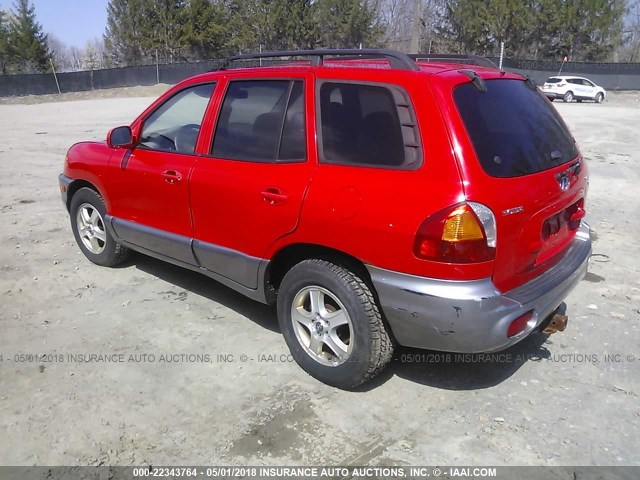 KM8SC73D63U525578 - 2003 HYUNDAI SANTA FE GLS/LX RED photo 3