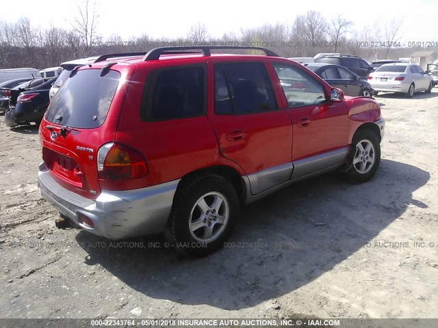 KM8SC73D63U525578 - 2003 HYUNDAI SANTA FE GLS/LX RED photo 4