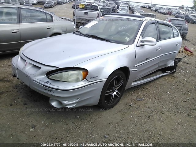 1G2NW52EX2M576723 - 2002 PONTIAC GRAND AM GT SILVER photo 2