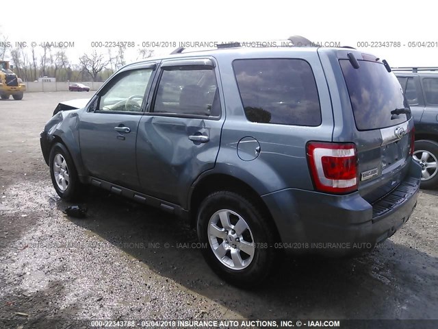 1FMCU9EG0BKA86490 - 2011 FORD ESCAPE LIMITED Light Blue photo 3