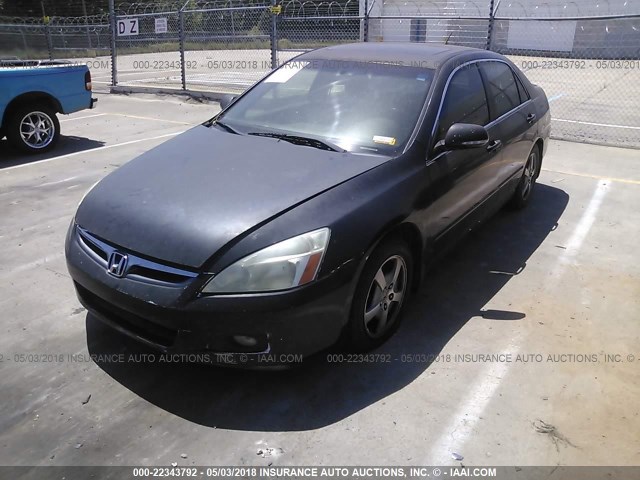 JHMCN36596C000944 - 2006 HONDA ACCORD HYBRID BLACK photo 2