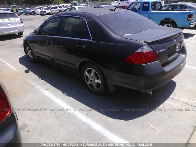 JHMCN36596C000944 - 2006 HONDA ACCORD HYBRID BLACK photo 3