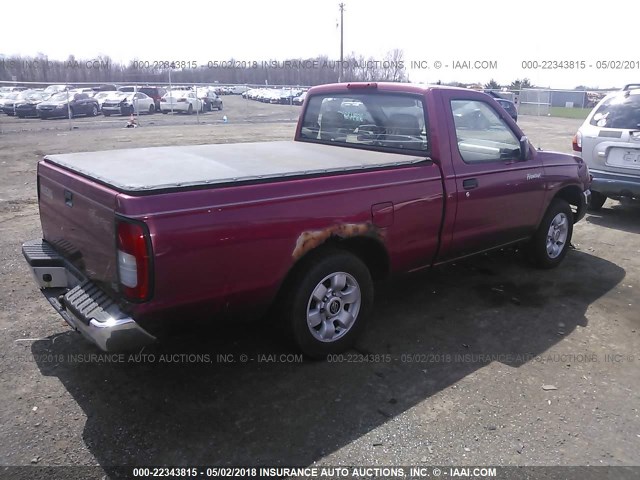 1N6DD21S5WC309579 - 1998 NISSAN FRONTIER XE RED photo 4