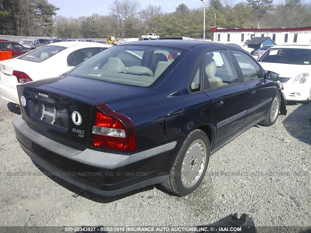 YV1TS94D711211534 - 2001 VOLVO S80 BLUE photo 4