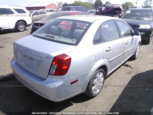 KL5JD56Z78K877473 - 2008 SUZUKI FORENZA CONVENIENCE/POPULAR SILVER photo 4