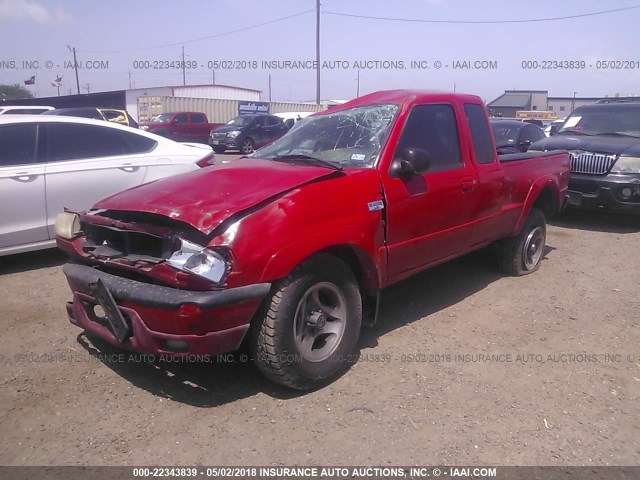 4F4ZR47E65PM00155 - 2005 MAZDA B4000 CAB PLUS RED photo 2