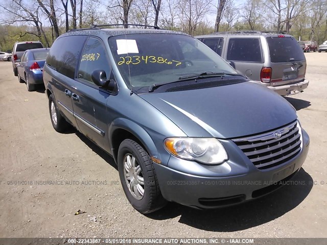 2A8GP54L96R666387 - 2006 CHRYSLER TOWN & COUNTRY TOURING Light Blue photo 1