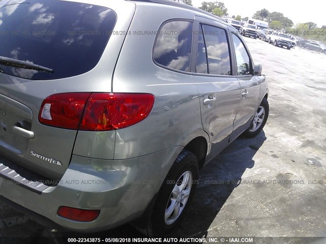 5NMSG13D28H144959 - 2008 HYUNDAI SANTA FE GLS GRAY photo 4