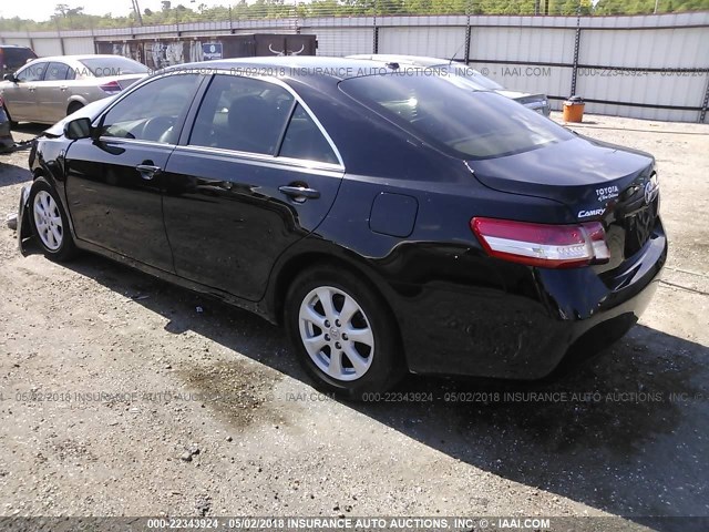4T4BF3EK3BR210706 - 2011 TOYOTA CAMRY SE/LE/XLE BLACK photo 3
