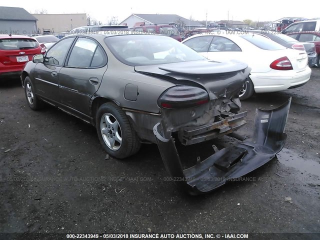 1G2WK52J21F250219 - 2001 PONTIAC GRAND PRIX SE Pewter photo 3