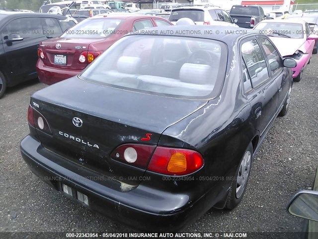 1NXBR12E91Z522953 - 2001 TOYOTA COROLLA CE/LE/S BLACK photo 4