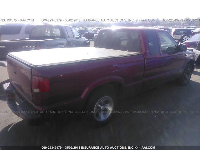 1GCCS19H638131803 - 2003 CHEVROLET S TRUCK S10 RED photo 4