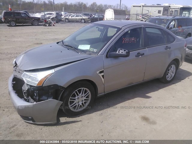 1FAHP35N38W147366 - 2008 FORD FOCUS SE/SEL/SES GRAY photo 2