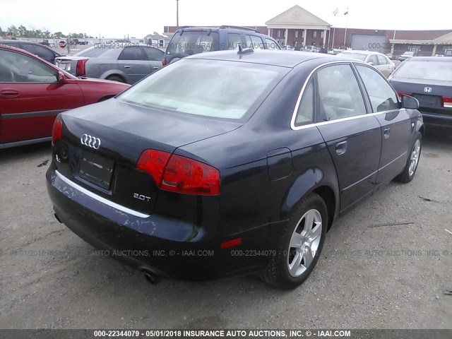 WAUAF78E16A063149 - 2006 AUDI A4 2/TURBO BLACK photo 4